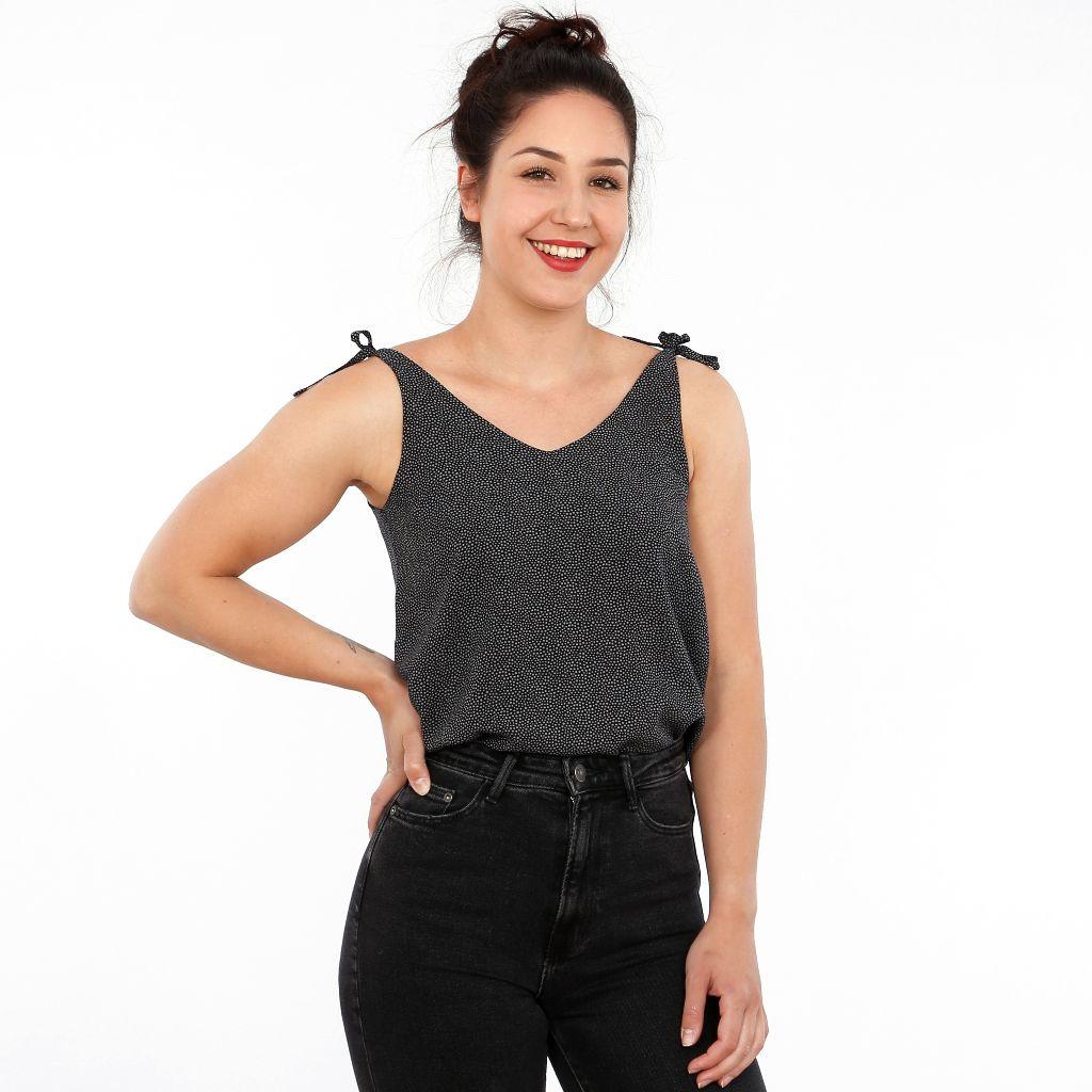 Papierschnittmuster Sommertop zum Knoten Frau Maya  XS-L